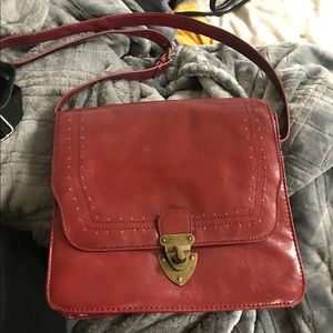 Red squares crossbody bag